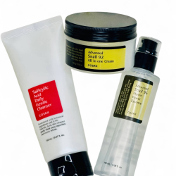 COSRX Healthy and Glow Combo | Snail 92 Cream + 96 Essence + Salicylic Face Wash | ত্বকের ব্যারিয়ার repair, acne scars fade, উজ্জ্বল গ্লাস স্কিন! Best price in Bangladesh.