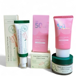 Dark Spot correcting Glow Cream+Dark Spot correcting Glow Serum+Japan sunscreen Combo